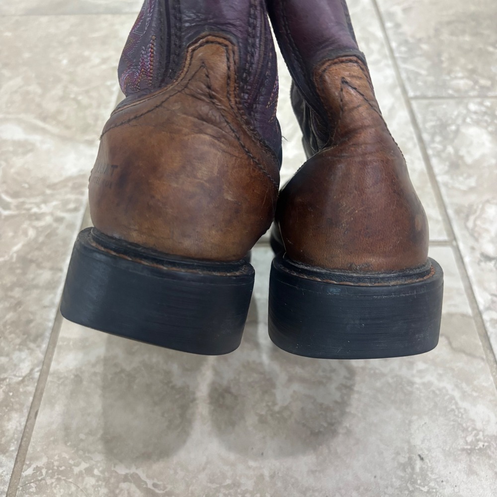 Ariat Womens Krista Steel Toe Work Boots Brown Purple Leather 10009494 Size 6B - Picture 8 of 15